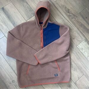 Mountain & Isles Half Zip Heavy Fleece Hooded Jacket Spice Southwest Baja Med